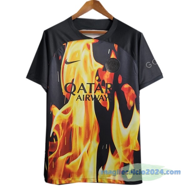 Thailandia Speciale Maglia Paris Saint Germain 2023 2024 Nero Giallo Poco Prezzo