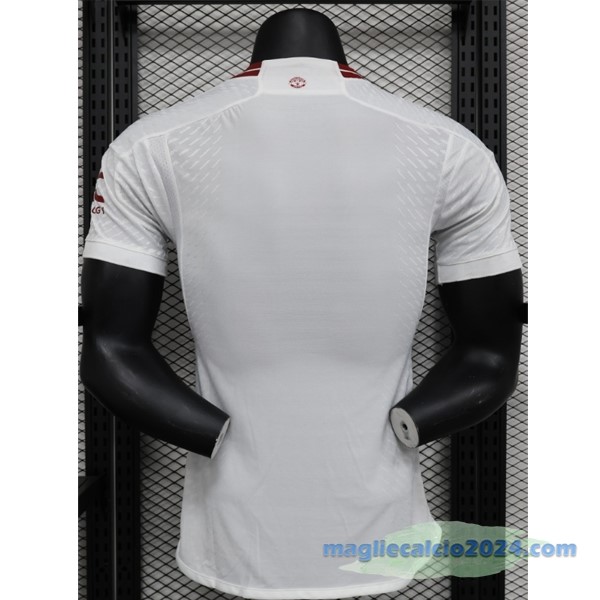 Thailandia Terza Giocatori Maglia Manchester United 2023 2024 Bianco Poco Prezzo