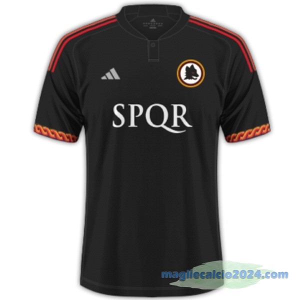 Thailandia Terza Maglia As Roma 2023 2024 Nero Poco Prezzo