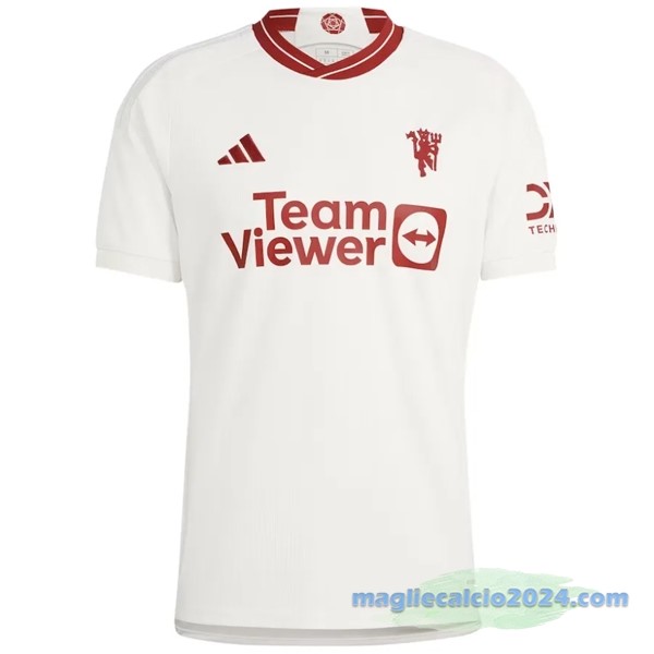 Thailandia Terza Maglia Manchester United 2023 2024 Bianco Poco Prezzo