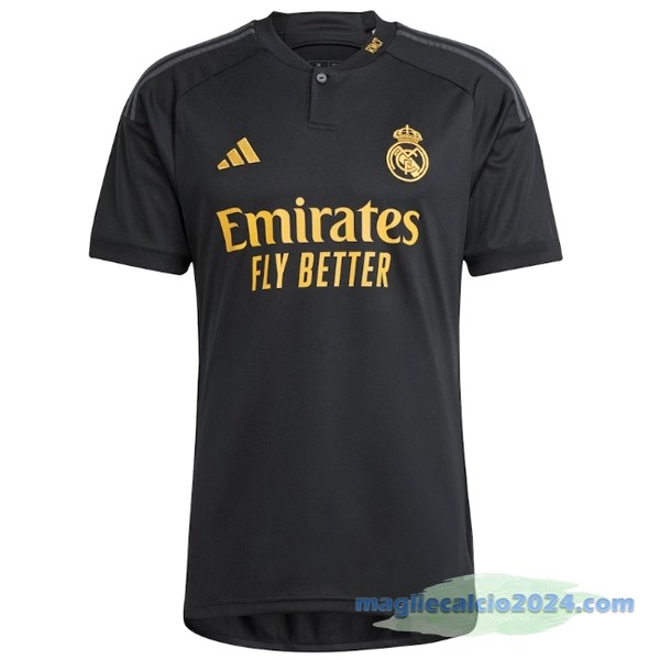 Thailandia Terza Maglia Real Madrid 2023 2024 Nero Poco Prezzo