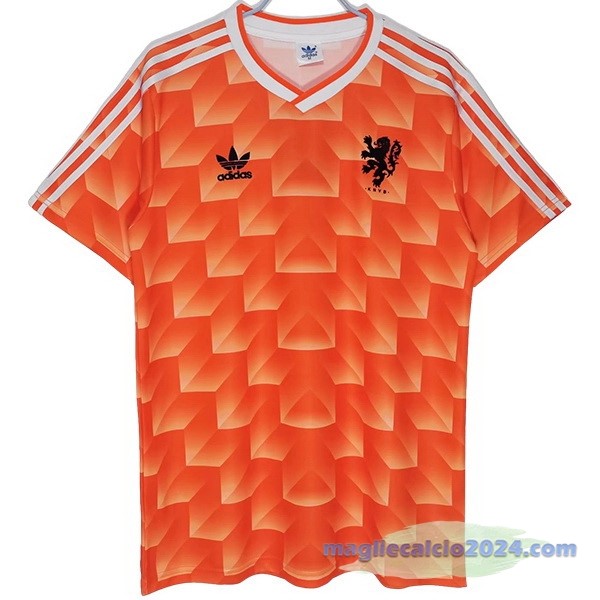 Entrenamiento Maglia Paesi Bassi Retro 1988 Arancione Poco Prezzo