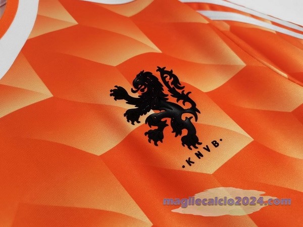 Entrenamiento Maglia Paesi Bassi Retro 1988 Arancione Poco Prezzo