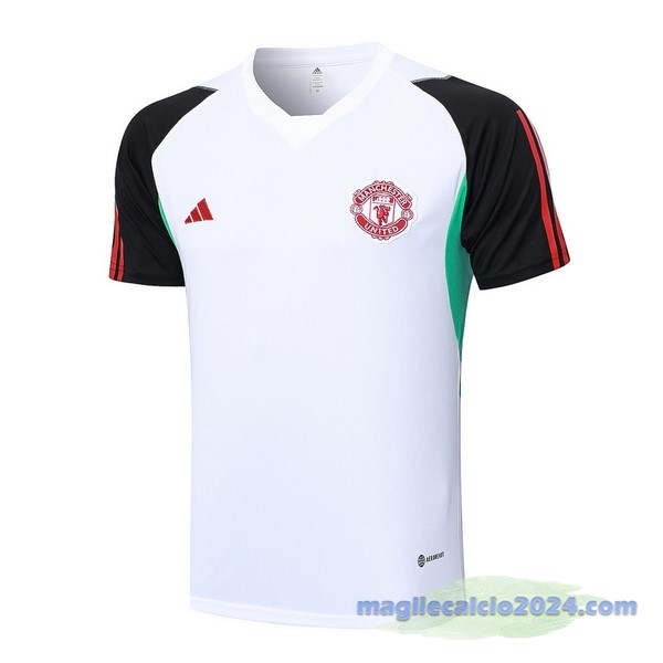 Entrenamiento Manchester United 2023 2024 Bianco Nero Rosso Poco Prezzo