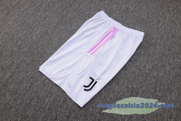 Entrenamiento Pantaloni Juventus 2023 2024 Bianco Rosa Poco Prezzo