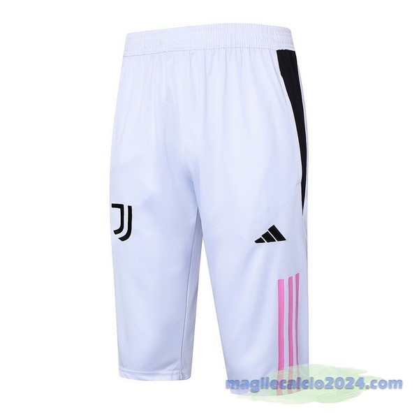 Entrenamiento Pantaloni Juventus 2023 2024 Nero Bianco Rosa Poco Prezzo
