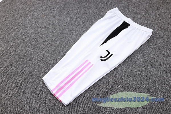 Entrenamiento Pantaloni Juventus 2023 2024 Nero Bianco Rosa Poco Prezzo
