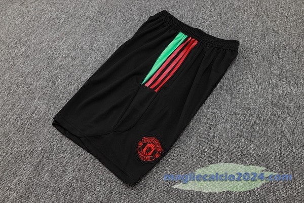 Entrenamiento Pantaloni Manchester United 2023 2024 Nero Rosso Poco Prezzo