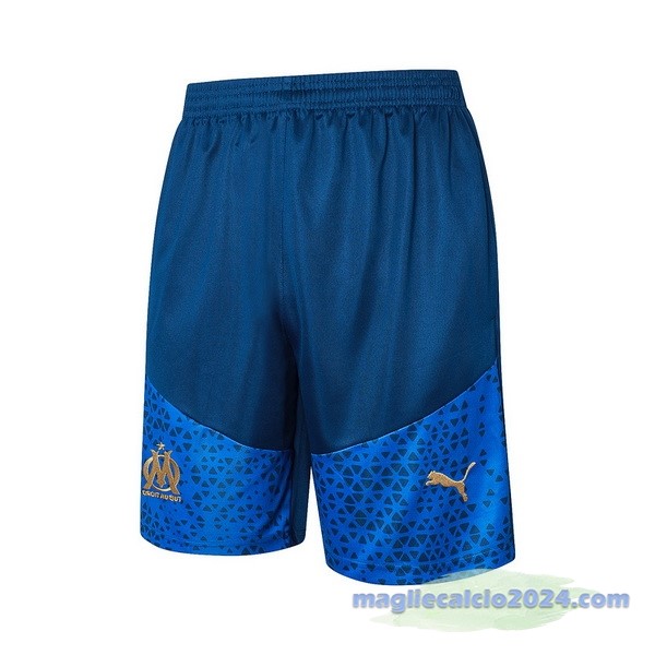 Entrenamiento Pantaloni Marsella 2023 2024 Verde Blu Poco Prezzo