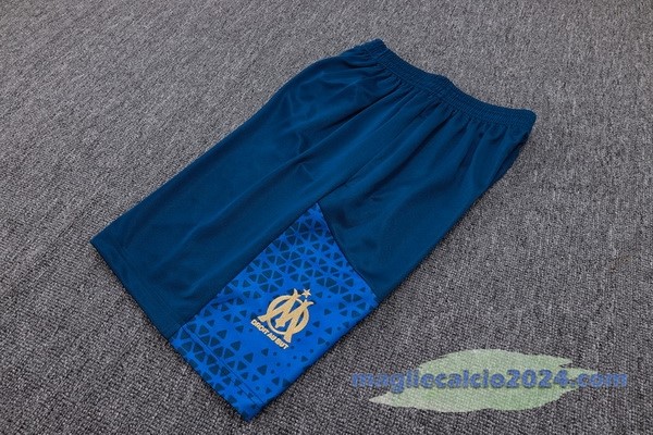 Entrenamiento Pantaloni Marsella 2023 2024 Verde Blu Poco Prezzo
