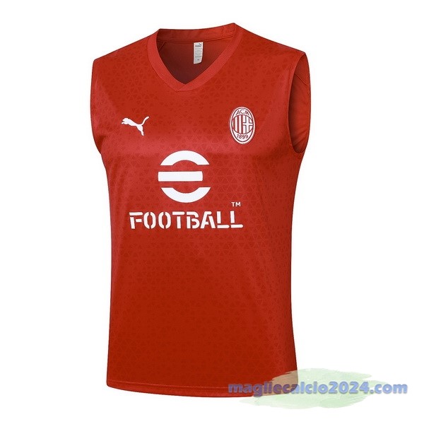 Entrenamiento Senza Maniche AC Milan 2023 2024 Rosso Bianco Poco Prezzo