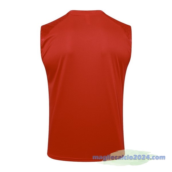 Entrenamiento Senza Maniche AC Milan 2023 2024 Rosso Bianco Poco Prezzo