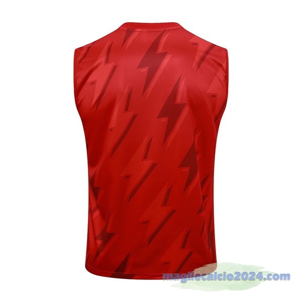 Entrenamiento Senza Maniche Arsenal 2023 2024 Rosso Bianco Poco Prezzo