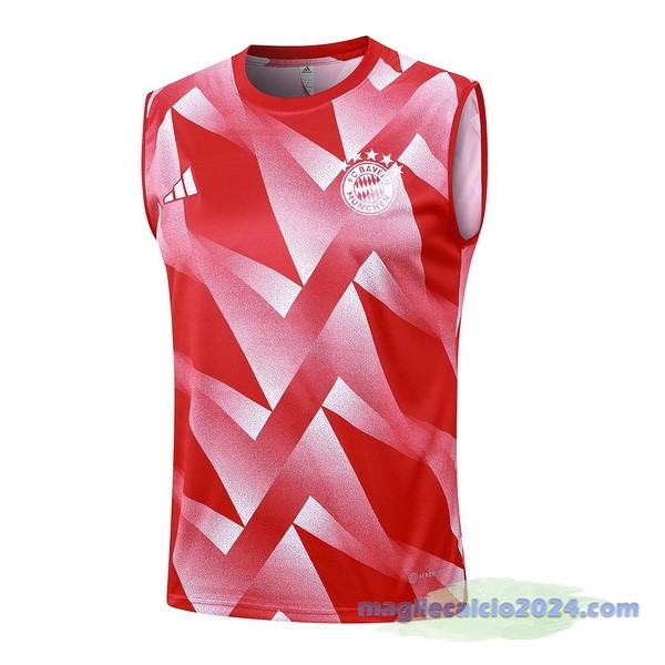Entrenamiento Senza Maniche Bayern Múnich 2023 2024 Rosso Bianco Poco Prezzo
