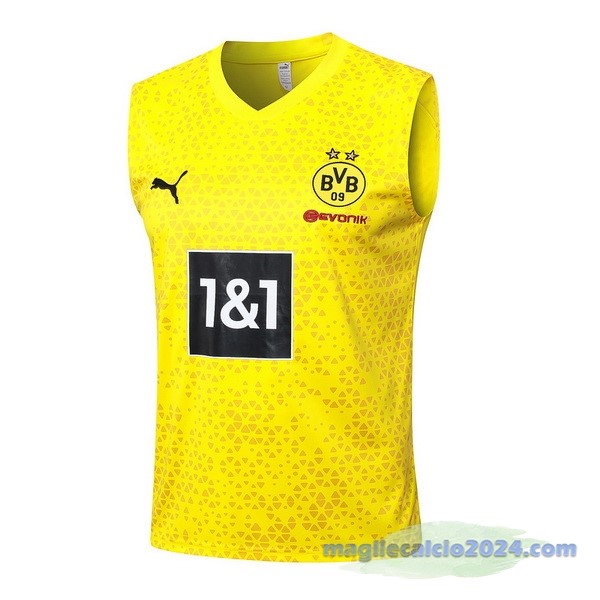 Entrenamiento Senza Maniche Borussia Dortmund 2023 2024 Giallo Nero Poco Prezzo