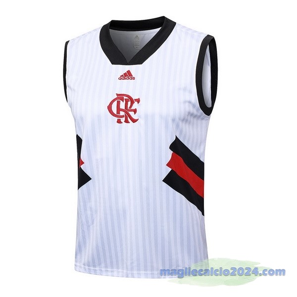 Entrenamiento Senza Maniche Flamengo 2023 2024 Bianco I Nero Poco Prezzo