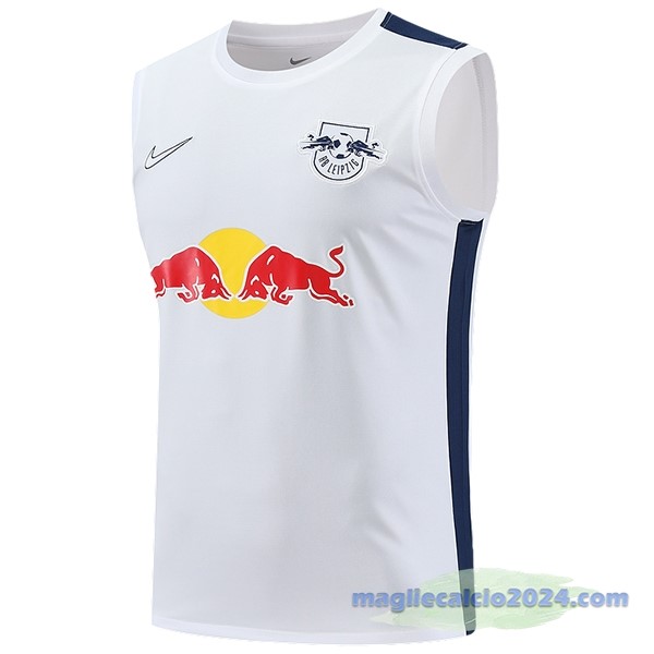 Entrenamiento Senza Maniche Leipzig 2023 2024 Bianco Blu Poco Prezzo