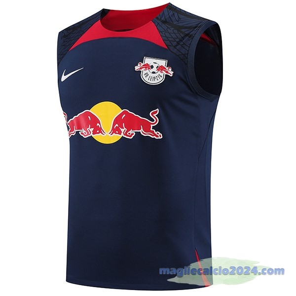 Entrenamiento Senza Maniche Leipzig 2023 2024 Blu Navy Poco Prezzo