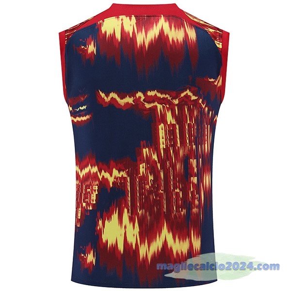 Entrenamiento Senza Maniche Leipzig 2023 2024 Rosso Blu Poco Prezzo
