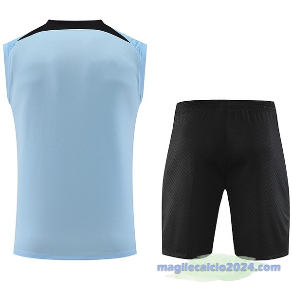 Entrenamiento Senza Maniche Set Completo Inter Milán 2023 2024 Blu Nero Poco Prezzo