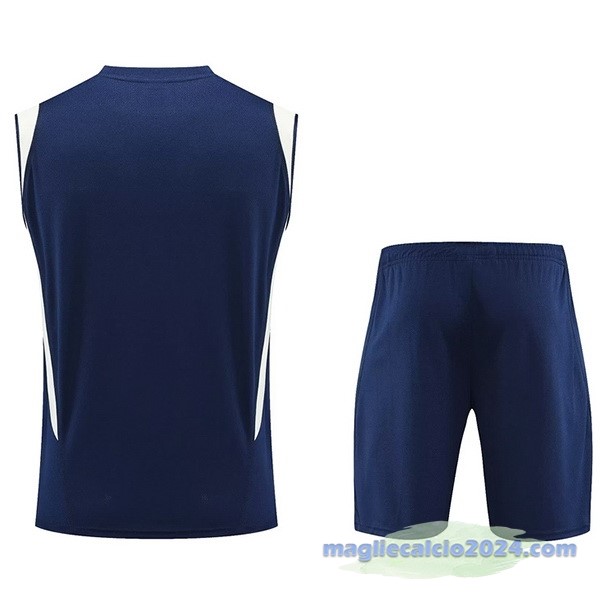 Entrenamiento Senza Maniche Set Completo Italia 2023 Blu Poco Prezzo