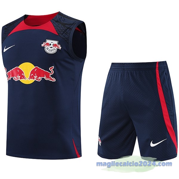Entrenamiento Senza Maniche Set Completo Leipzig 2023 2024 Blu Navy Poco Prezzo