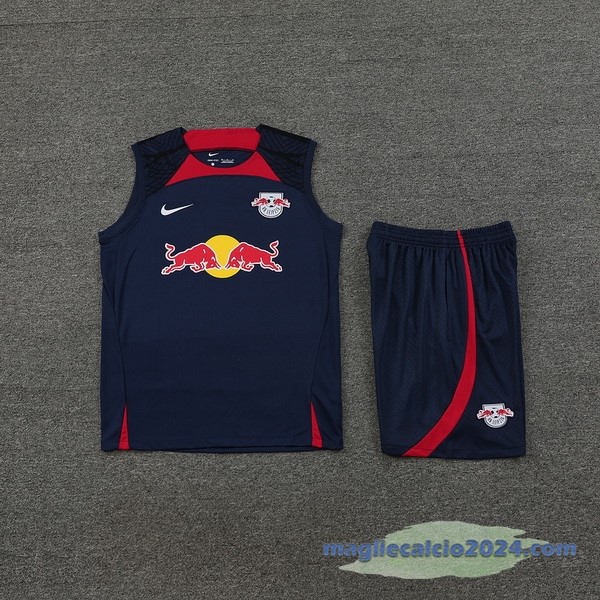 Entrenamiento Senza Maniche Set Completo Leipzig 2023 2024 Blu Navy Poco Prezzo