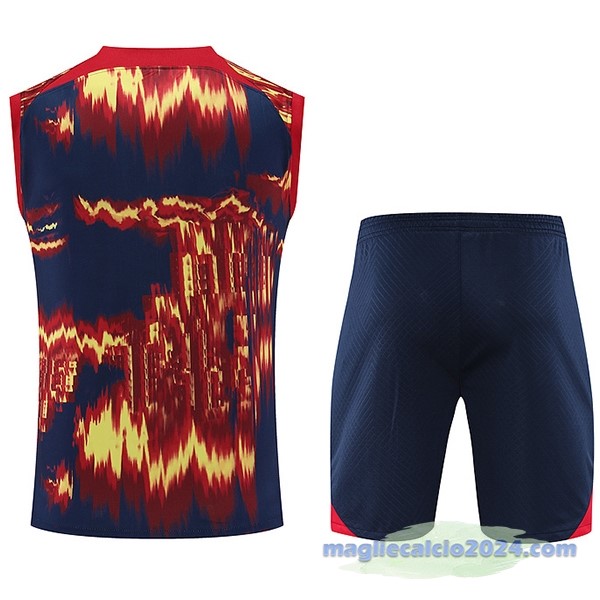 Entrenamiento Senza Maniche Set Completo Leipzig 2023 2024 Rosso Blu Poco Prezzo