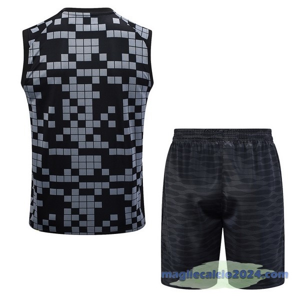 Entrenamiento Senza Maniche Set Completo Paris Saint Germain 2023 2024 Grigio Nero Rosa Poco Prezzo