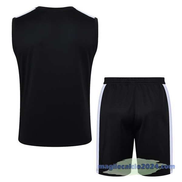 Entrenamiento Senza Maniche Set Completo Paris Saint Germain 2023 2024 Nero Bianco Poco Prezzo
