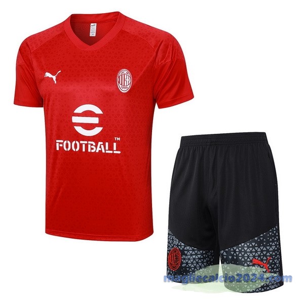 Entrenamiento Set Completo AC Milan 2023 2024 Rosso Nero Grigio Poco Prezzo