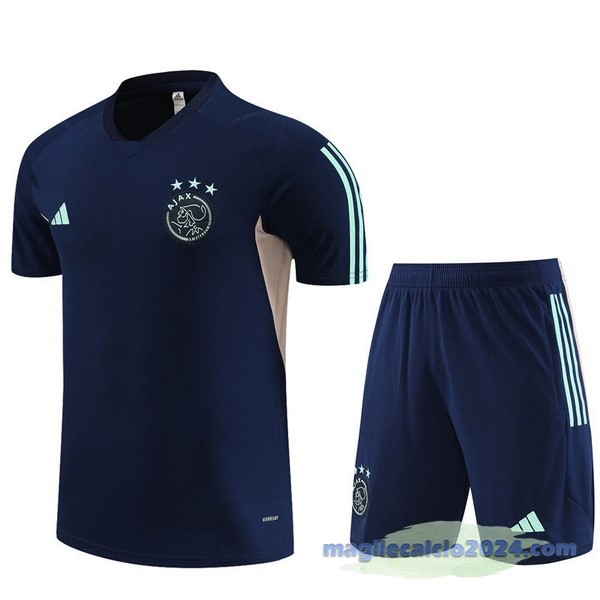 Entrenamiento Set Completo Ajax 2023 2024 Blu Navy I Rosa Poco Prezzo