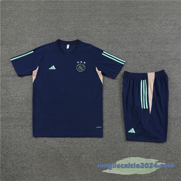 Entrenamiento Set Completo Ajax 2023 2024 Blu Navy I Rosa Poco Prezzo