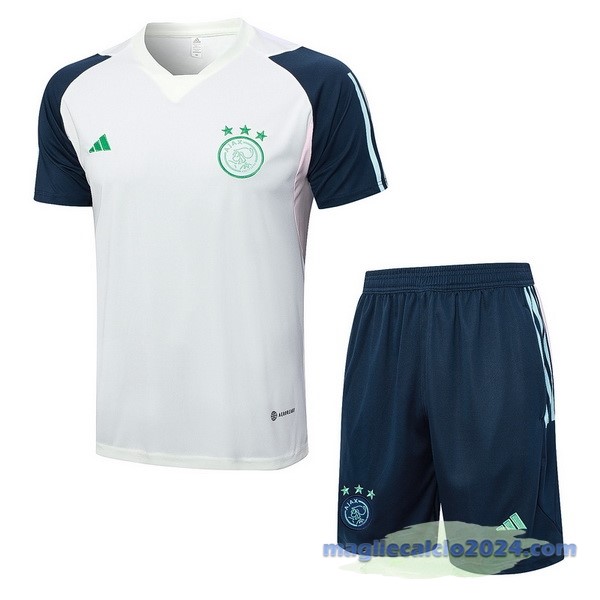 Entrenamiento Set Completo Ajax 2023 2024 Grigio Blu Poco Prezzo