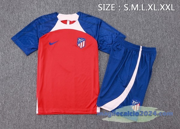 Entrenamiento Set Completo Atlético Madrid 2023 2024 Rosso Blu Rosa Poco Prezzo