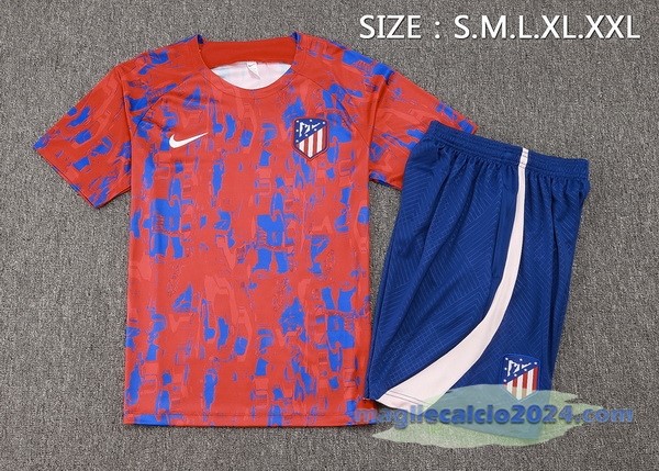 Entrenamiento Set Completo Atlético Madrid 2023 2024 Rosso I Blu Poco Prezzo