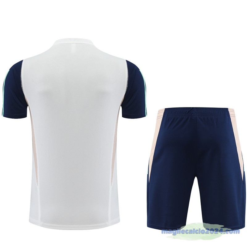 Entrenamiento Set Completo Bambino Ajax 2023 2024 Bianco Verde Blu Poco Prezzo
