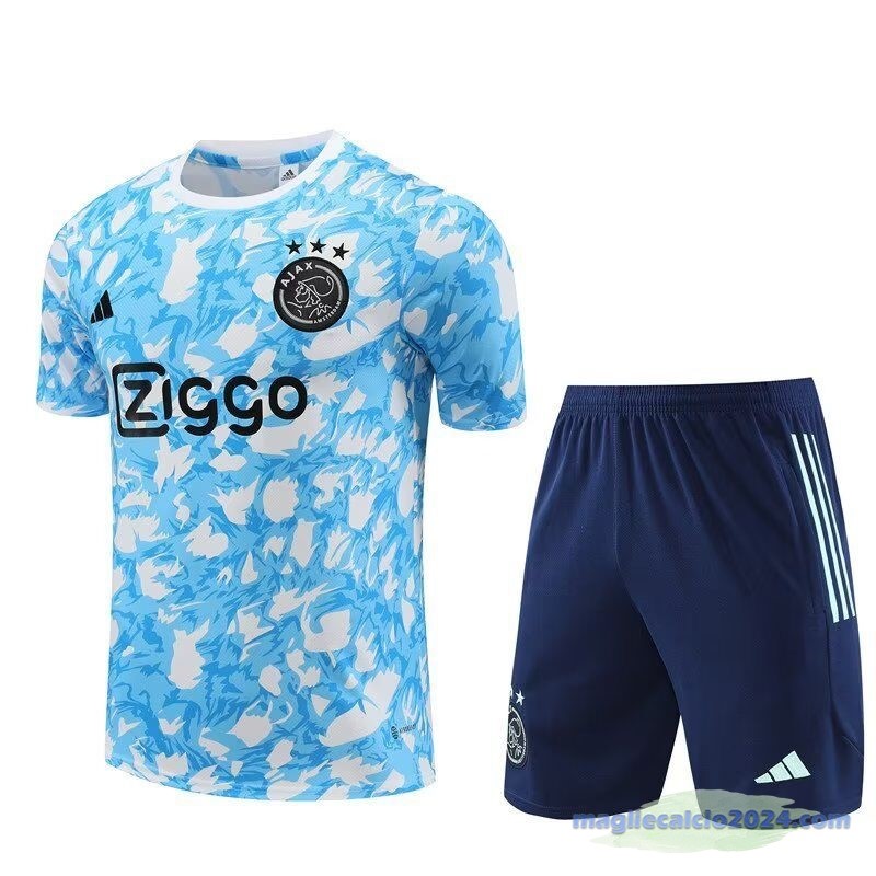 Entrenamiento Set Completo Bambino Ajax 2023 2024 Blu Poco Prezzo