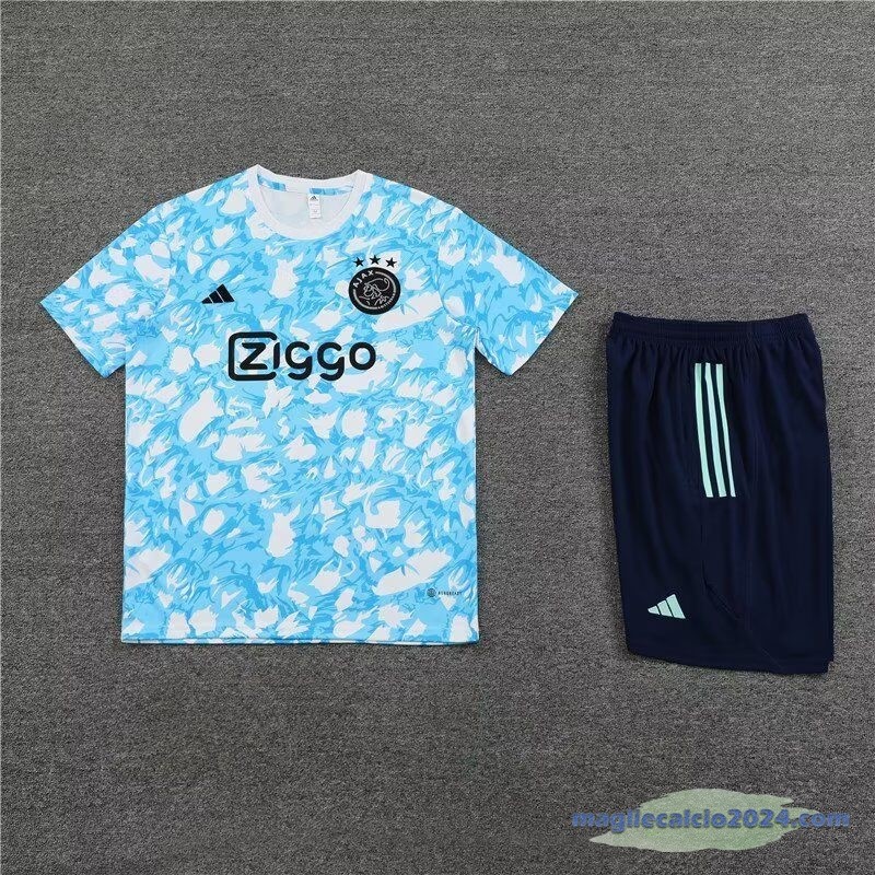 Entrenamiento Set Completo Bambino Ajax 2023 2024 Blu Poco Prezzo