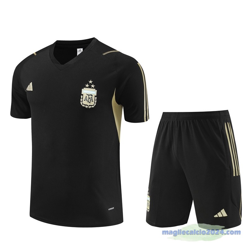 Entrenamiento Set Completo Bambino Argentina 2023 Nero Giallo Poco Prezzo