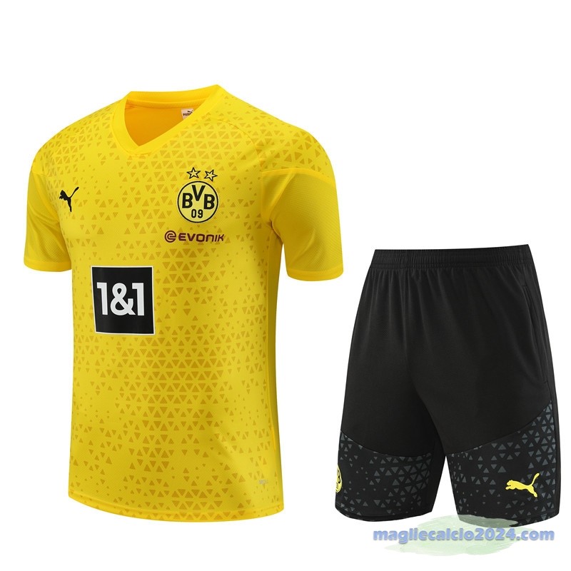 Entrenamiento Set Completo Bambino Borussia Dortmund 2023 2024 Giallo I Nero Poco Prezzo
