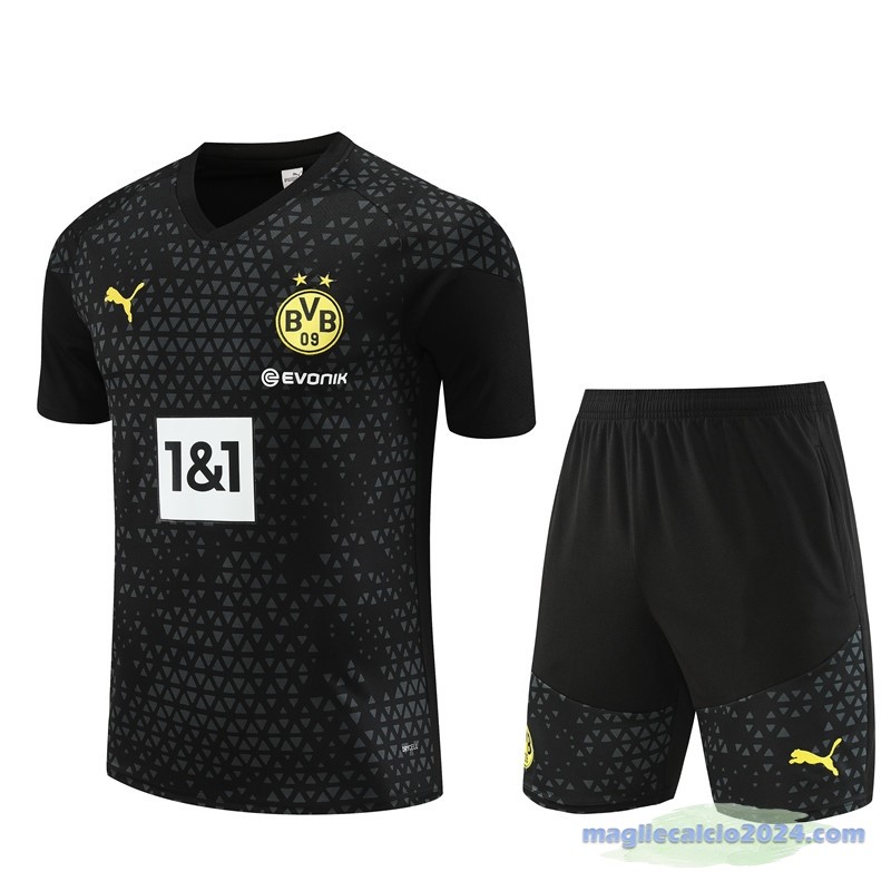 Entrenamiento Set Completo Bambino Borussia Dortmund 2023 2024 Nero Poco Prezzo