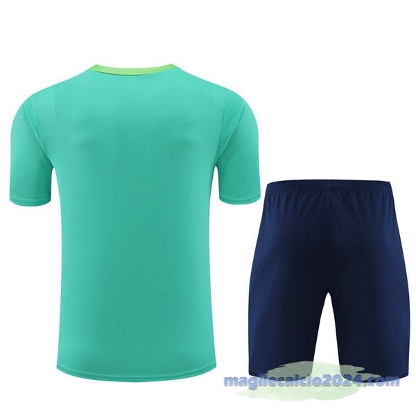 Entrenamiento Set Completo Bambino Brasile 2024 Verde Blu Poco Prezzo