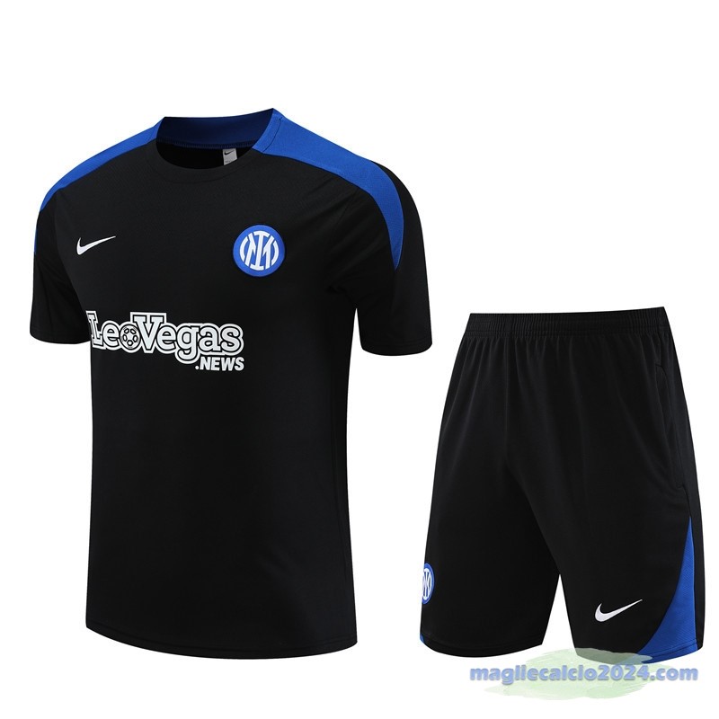 Entrenamiento Set Completo Bambino Inter Milán 2023 2024 Nero Blu Poco Prezzo