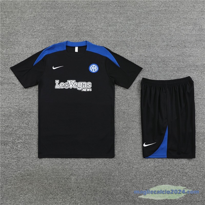 Entrenamiento Set Completo Bambino Inter Milán 2023 2024 Nero Blu Poco Prezzo
