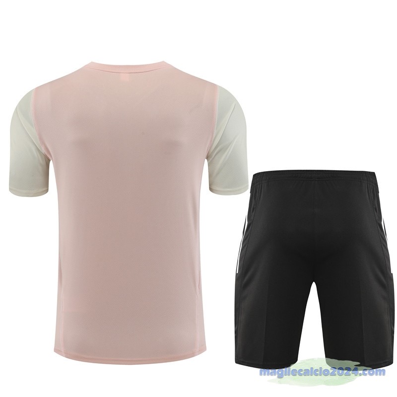 Entrenamiento Set Completo Bambino Lyon 2023 2024 Rosa Nero Poco Prezzo