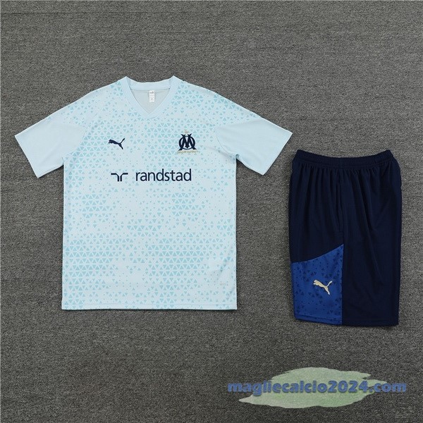 Entrenamiento Set Completo Bambino Marsella 2023 2024 Bianco I Blu Poco Prezzo