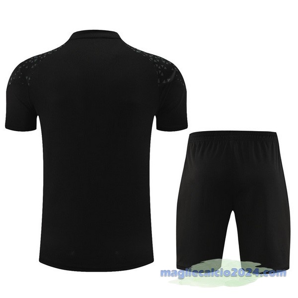 Entrenamiento Set Completo Bambino Marsella 2023 2024 Nero Giallo Poco Prezzo