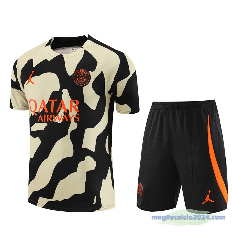 Entrenamiento Set Completo Bambino Paris Saint Germain 2023 2024 Giallo Nero Arancione Poco Prezzo