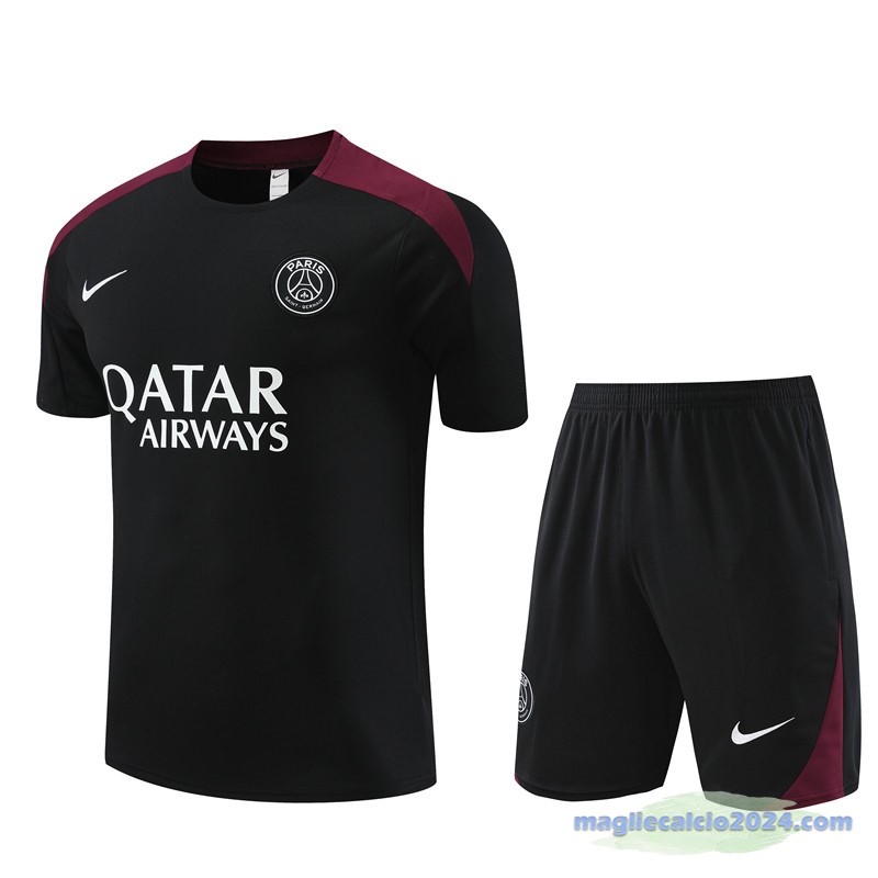 Entrenamiento Set Completo Bambino Paris Saint Germain 2023 2024 Nero Rosso Poco Prezzo